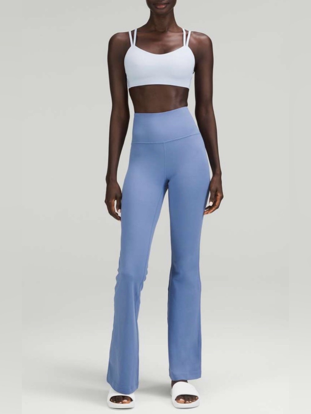 Lululemon Groove Pant Super High Rise Flared Women's 2 Blue Nulu Yoga Water Drop